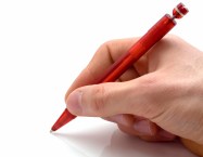 Pen on white background